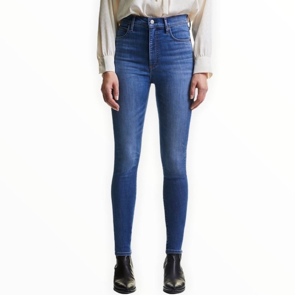 Denim Forum The Lola High Rise Skinny Ankle Jeans